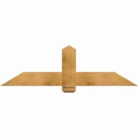 Ekena Millwork Eugene Rough Sawn Timber Gable Bracket, Western Red Cedar, 60"W x 17"H x 2"D x 6"F, 7/12 Pitch GBW060X17X0206EUG00RWR